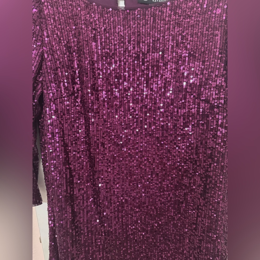 Alex Evenings Purple Sequin Top NWT - Picture 4 of 5